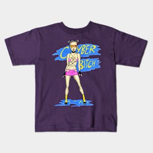 Cyber Bitch  black violet edition Kids T-Shirt